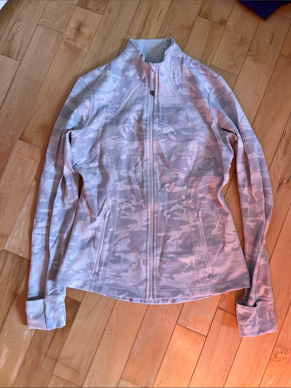 lululemon athletica Light Gray Camo Full-Zip Jacket